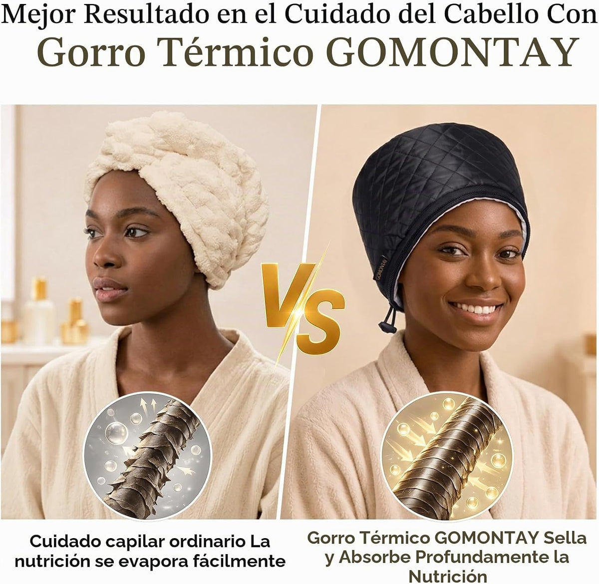 GOMONTAY - Gorro de tratamiento térmico para acondicionamiento prof...