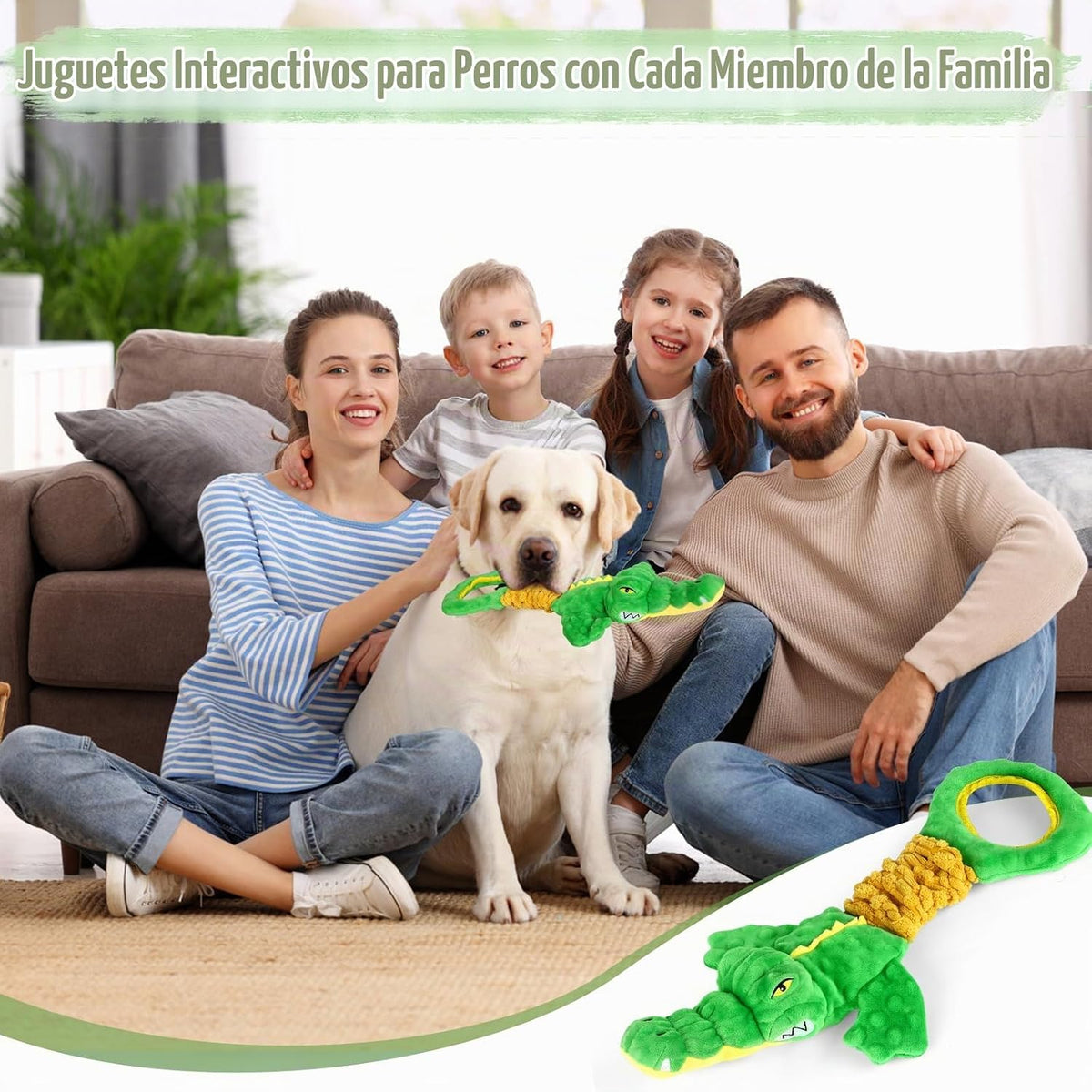 Eneston Juguetes grandes para perros, juguete de peluche chirriante...
