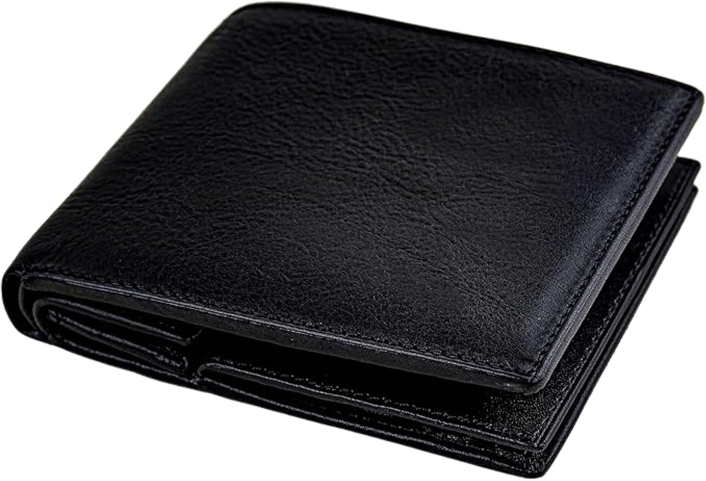 Time Resistance Cartera de cuero para hombre, diseño minimalista co...