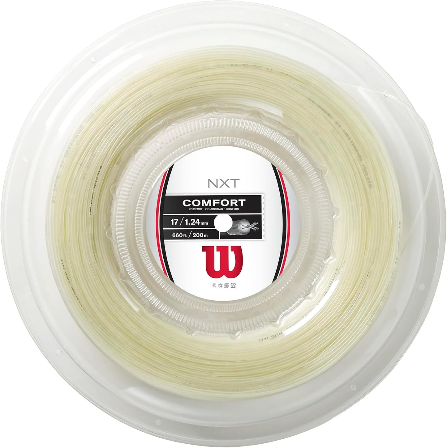 WILSON Cuerda de tenis NXT 17 - Carrete de 656.2 ft, color blanco