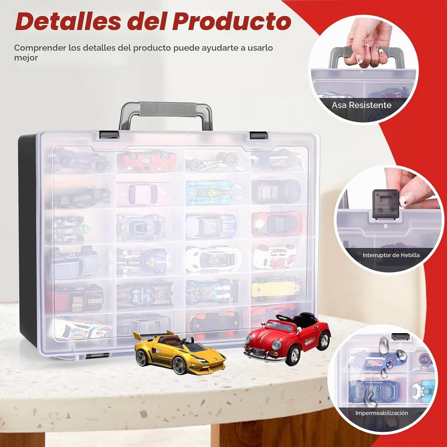 RHCOM Organizador de juguetes. 72 compartimentos. Caja de almacenam...