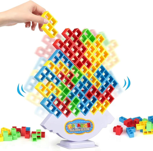 Juego de torre apilable de 64 piezas con 22 cartas, juego gigante d...