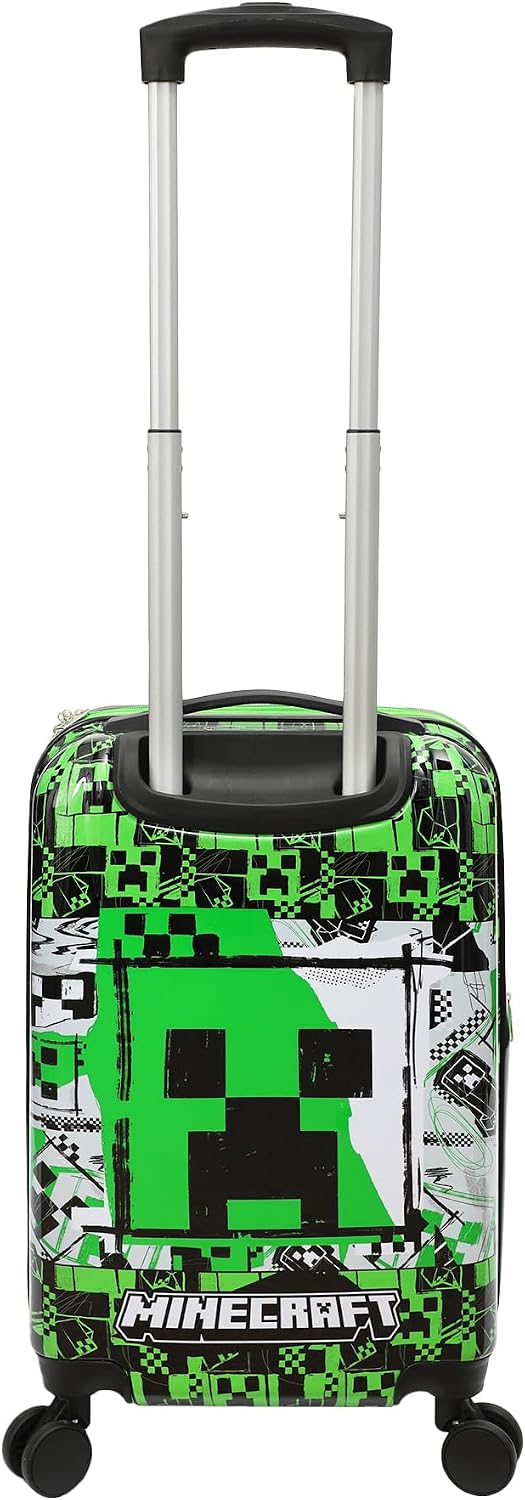 Bioworld Minecraft Creeper - Maleta de mano de 20 pulgadas con rued...