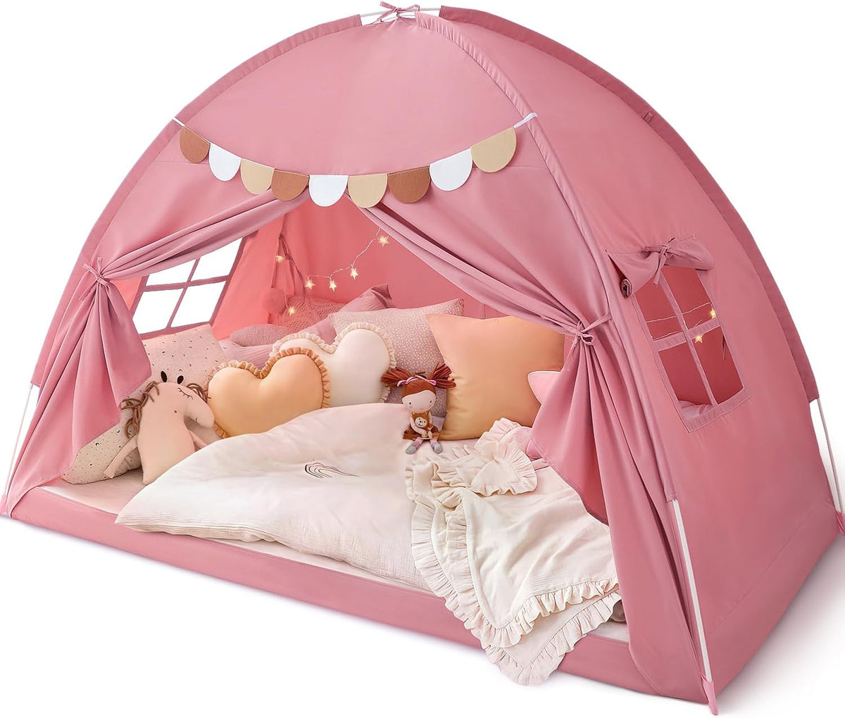 Tienda de campaña para cama individual, toldo para niños y niñas, t...