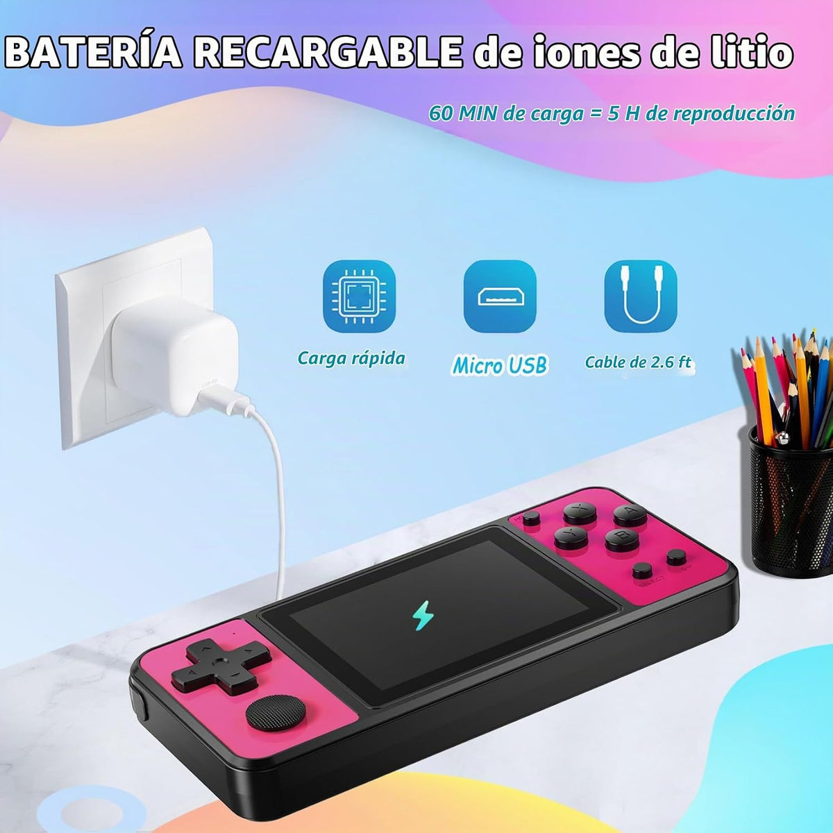 Juegos de mano de 32 bits para niños precargados 139 videojuegos re...