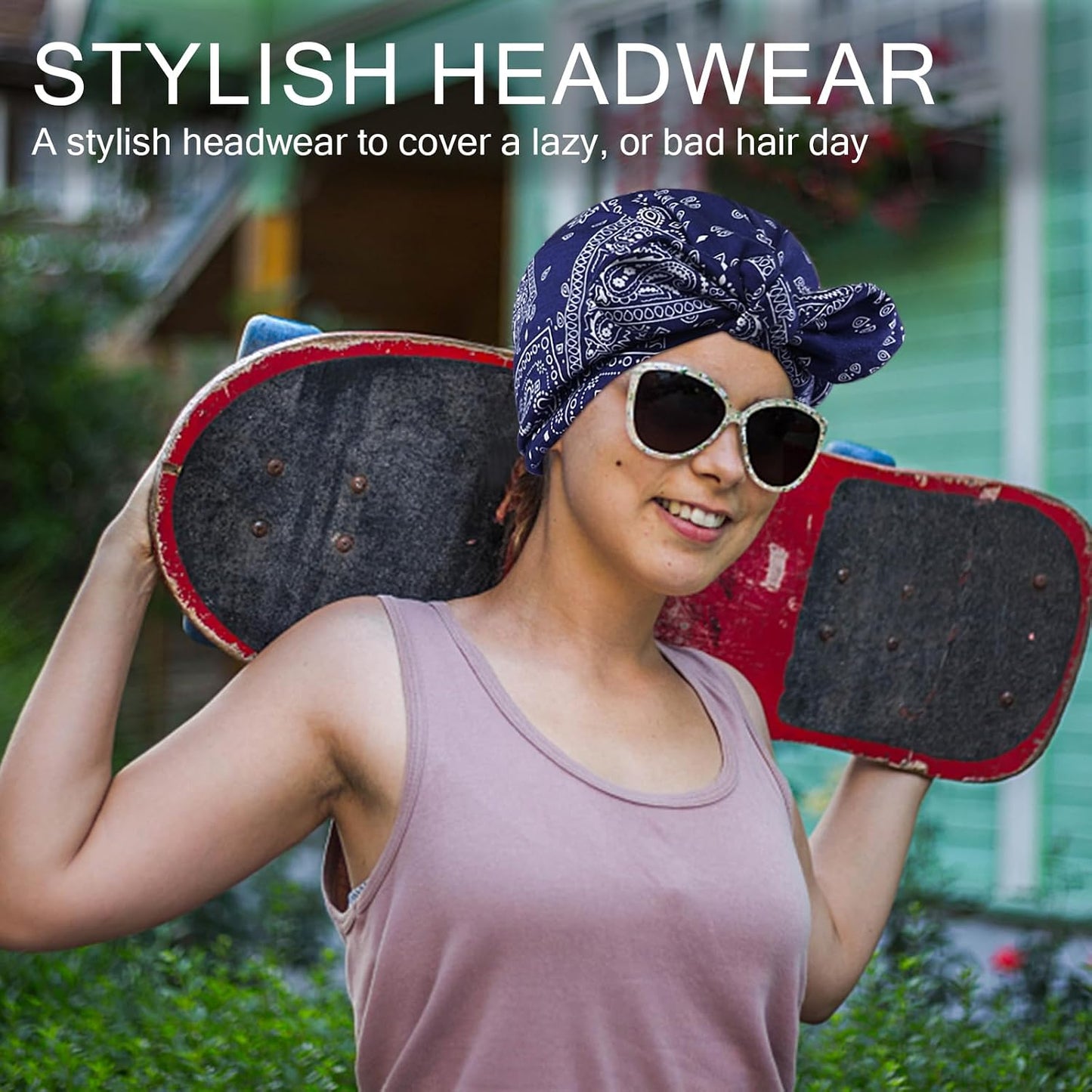 Ababalaya Gorros con forro de satén para mujeres, gorros para quimi...