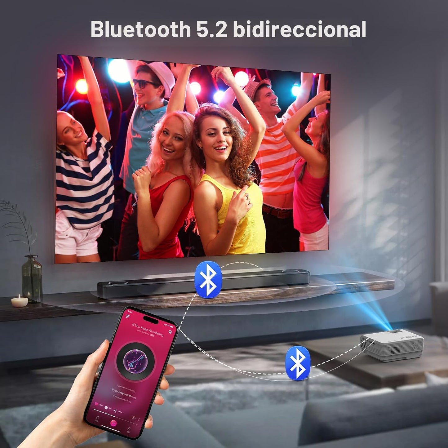 【Licencia oficial de Netflix】Mini proyector inteligente PANSEBA con...