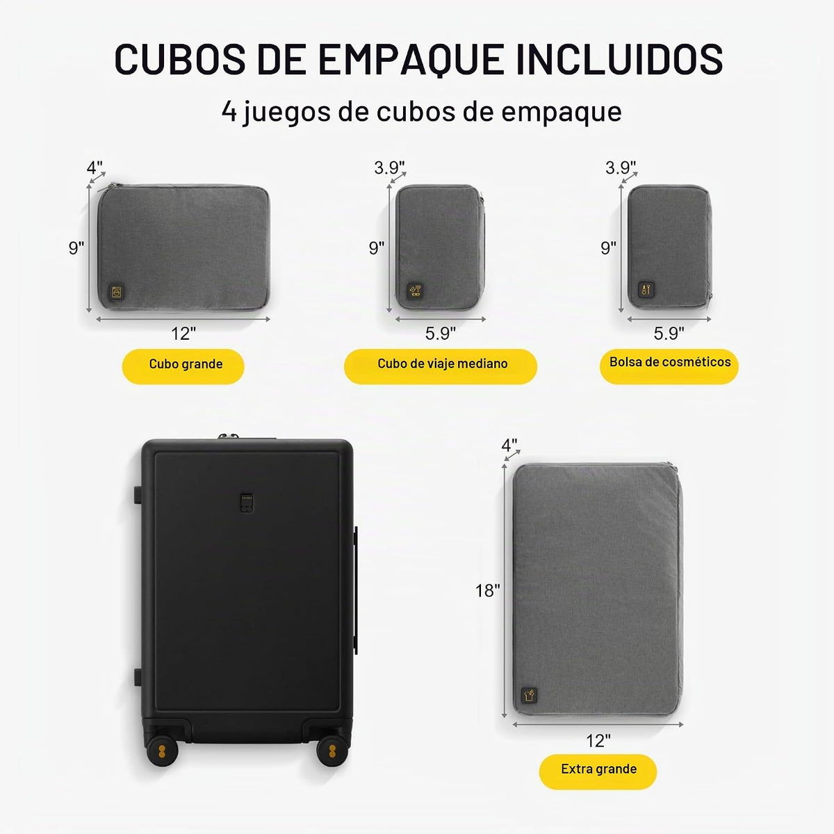 LEVEL8 Serie de equipaje mate Elegance, Negro -, Moda | Superficie...