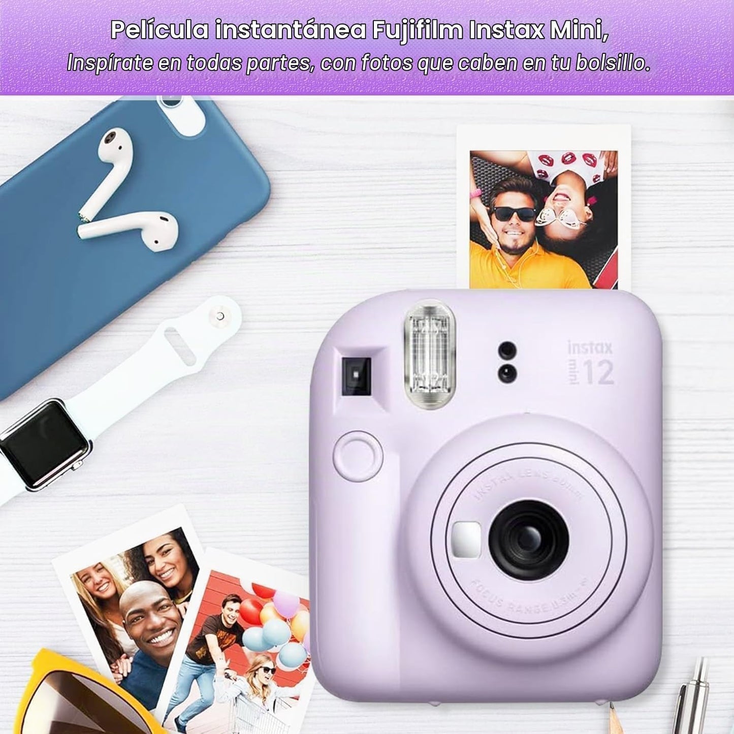Paquete navideño FUJIFILM INSTAX Mini 12 2025 | con película extra...