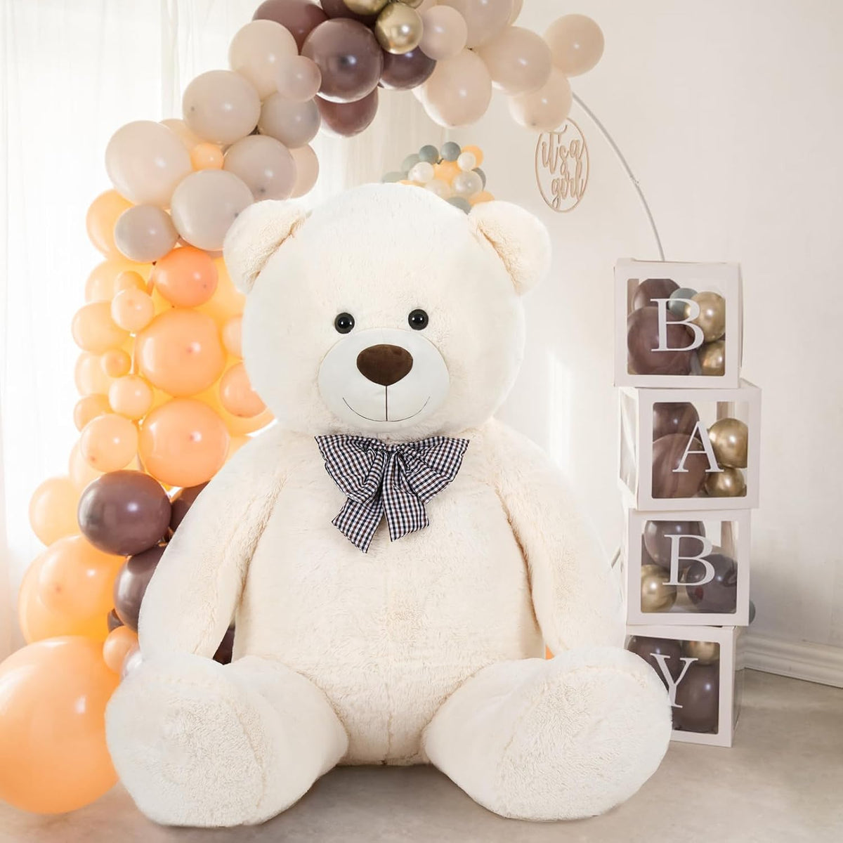 MaoGoLan Oso de peluche gigante blanco animal de peluche de 6 pies,...
