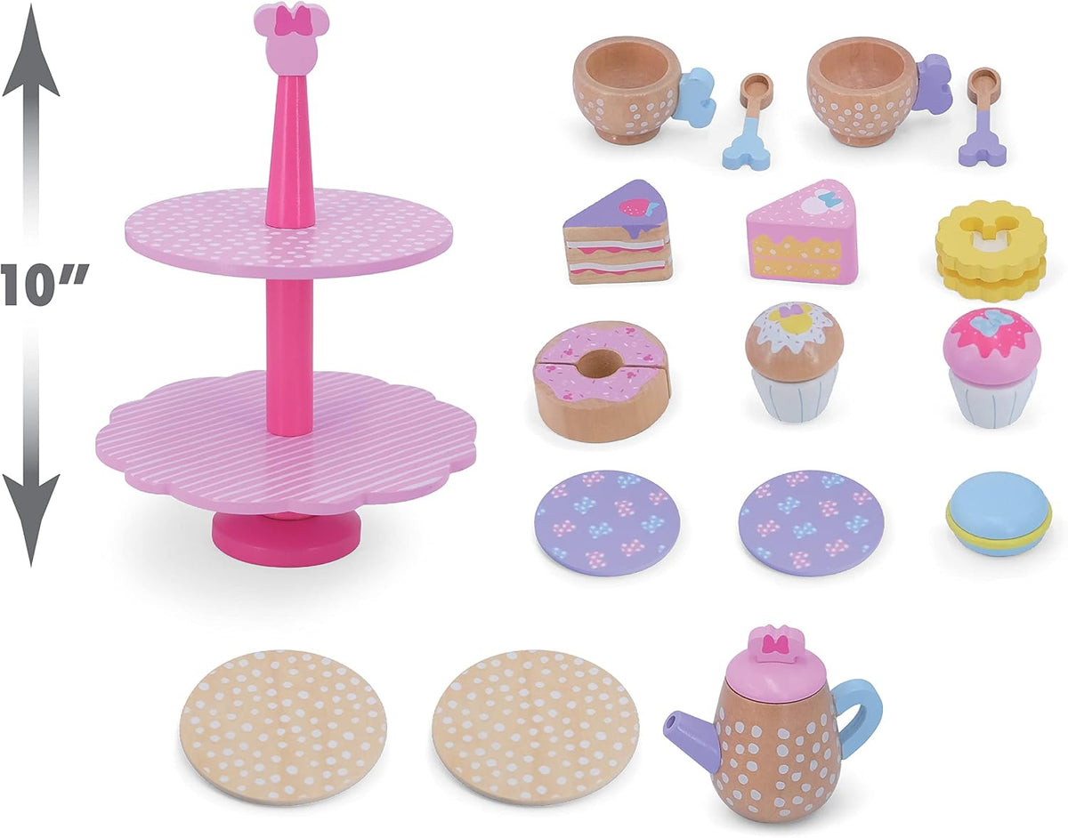 Just Play Disney Wooden Toys - Juego de té de Minnie Mouse, juego d...