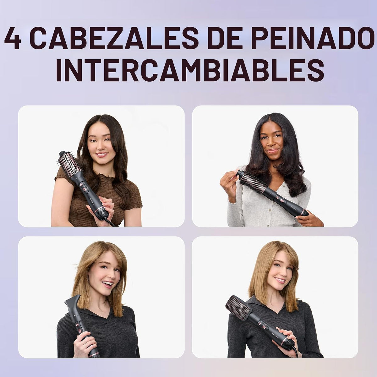 Wavytalk - Juego de cepillos para secador de pelo, juego de cepillo...