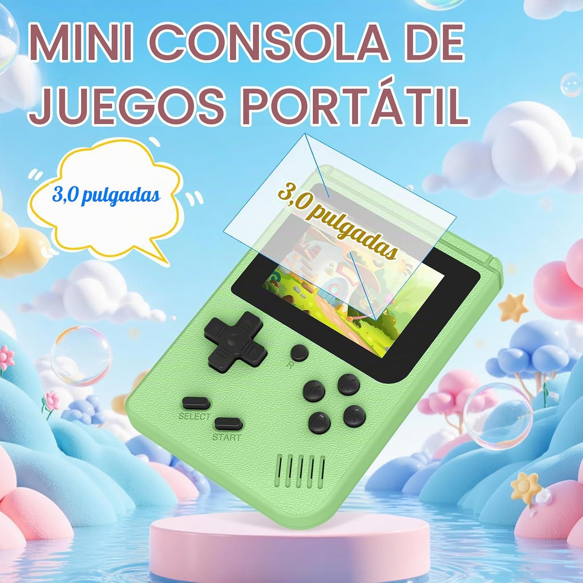 Pantalla IPS de 3.0 pulgadas con mini consola de juegos portátil, 4...