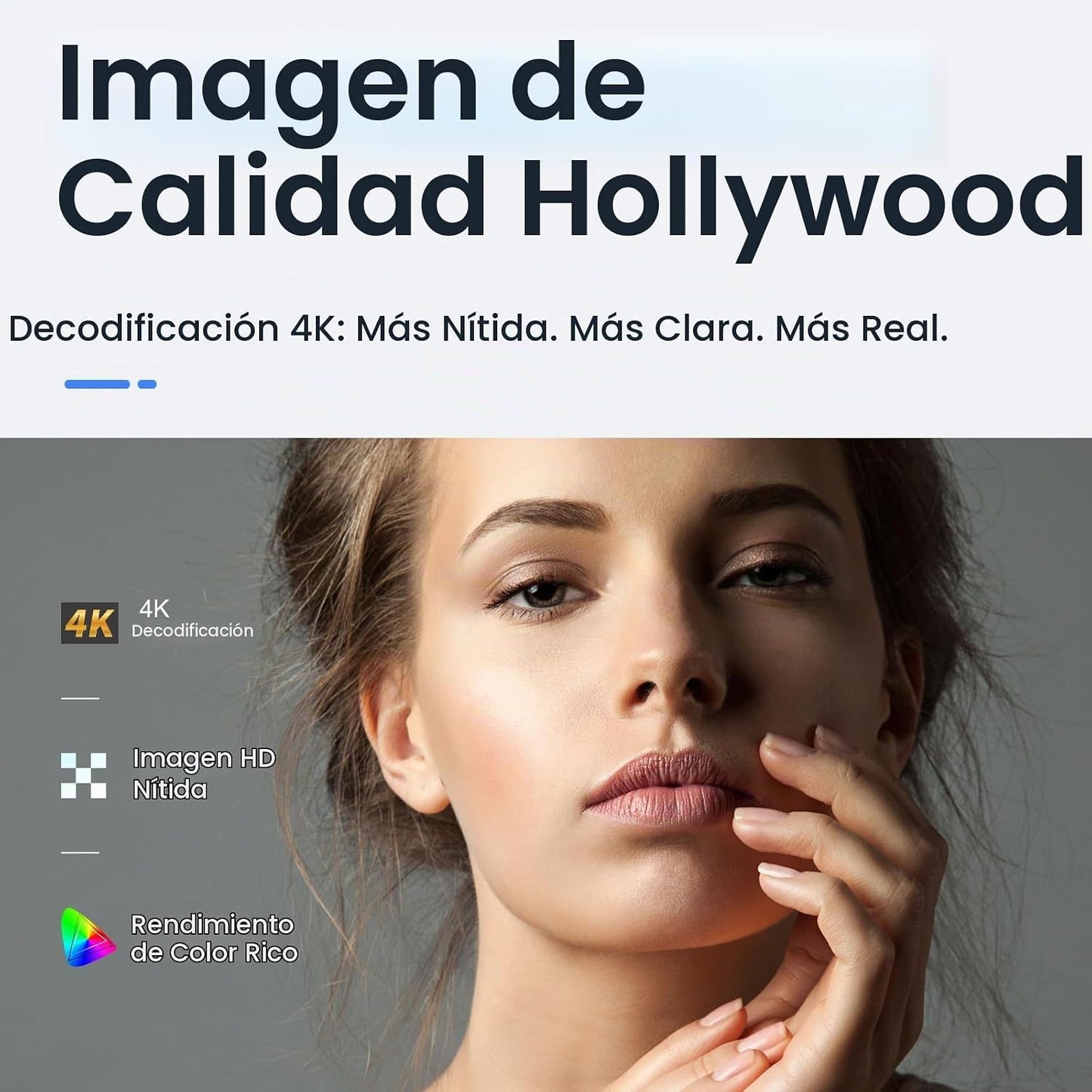 【Google TV y 3500ANSI y 4K】Proyector inteligente con WiFi y Bluetoo...