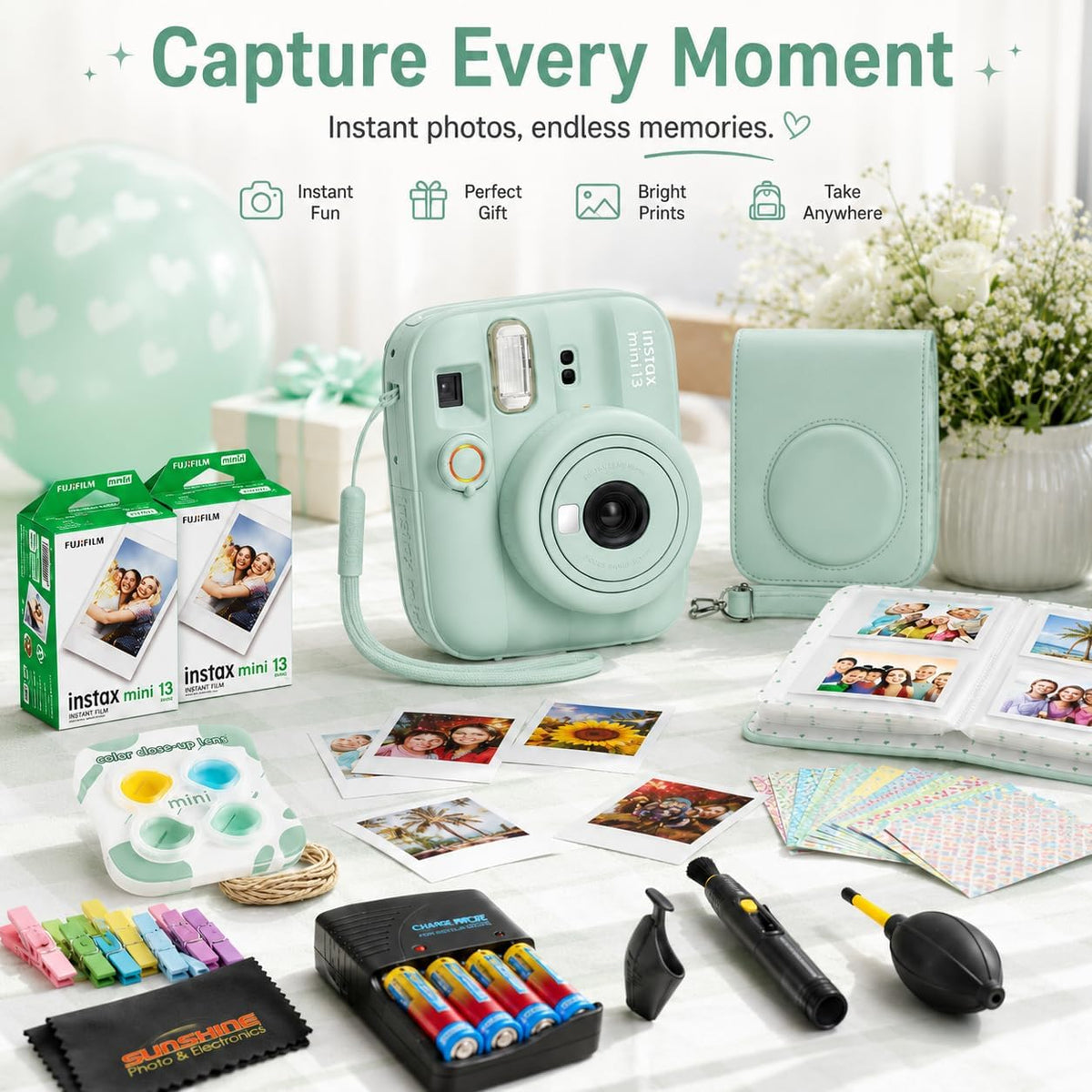 Paquete de cámara de película instantánea FUJIFILM instax Mini 13 (...