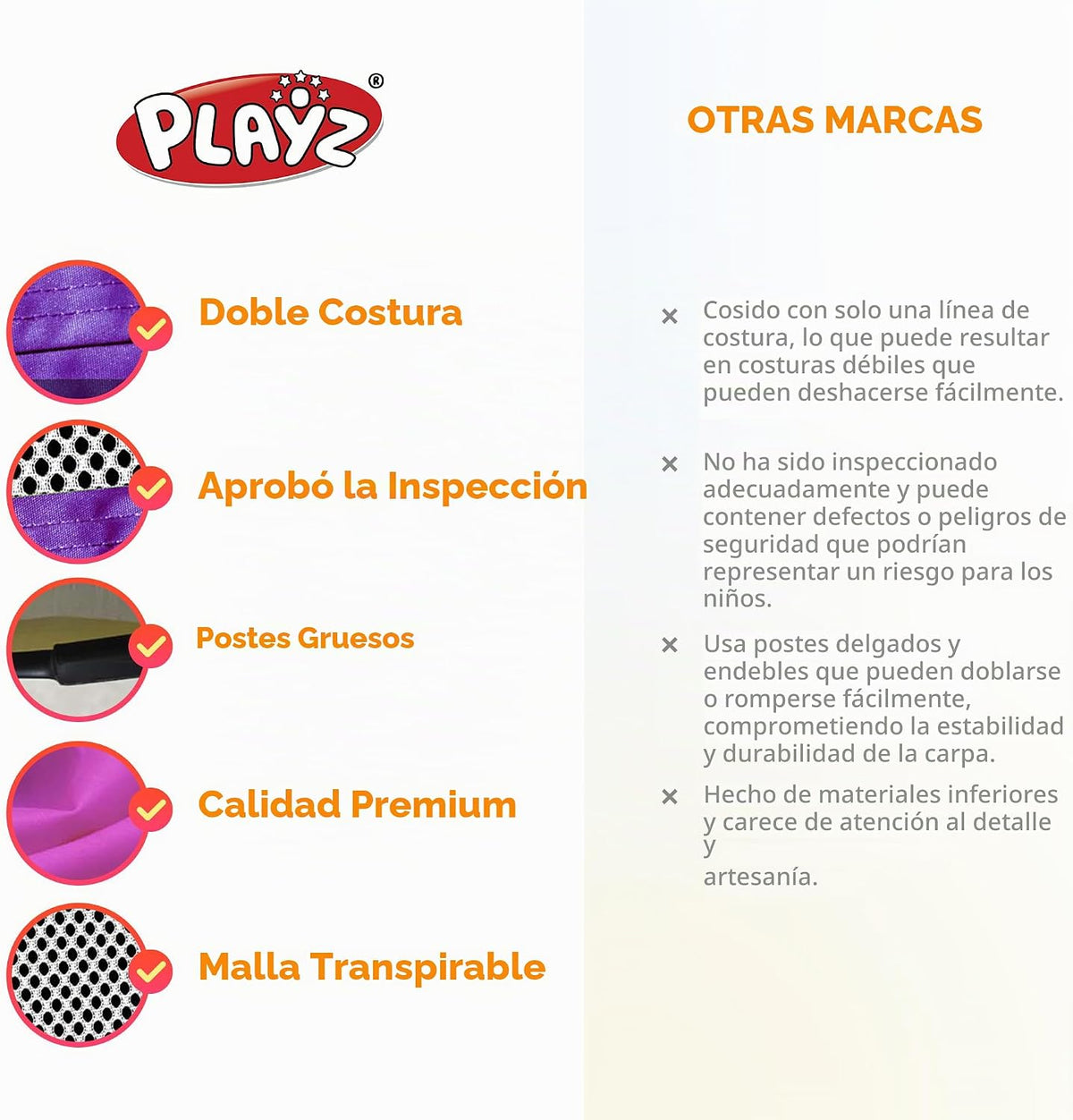 Playz Tiendas de campaña para niños, 5 piezas, túneles de gateo y p...