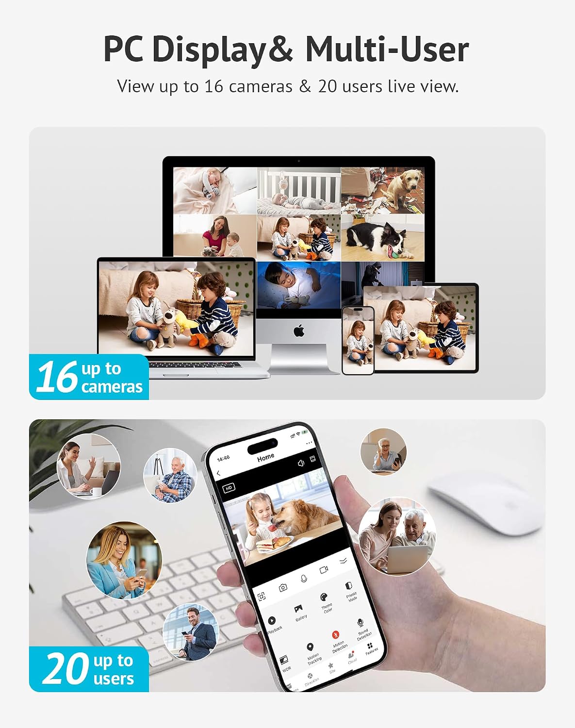 LaView Cámaras 3K de 5MP para Seguridad del Hogar en Interiores, Cá...