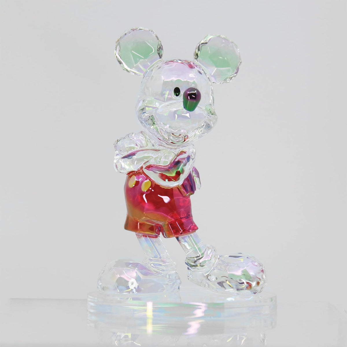 Enesco FACETS - Figura iridiscente de Mickey Mouse de pie con brazo...