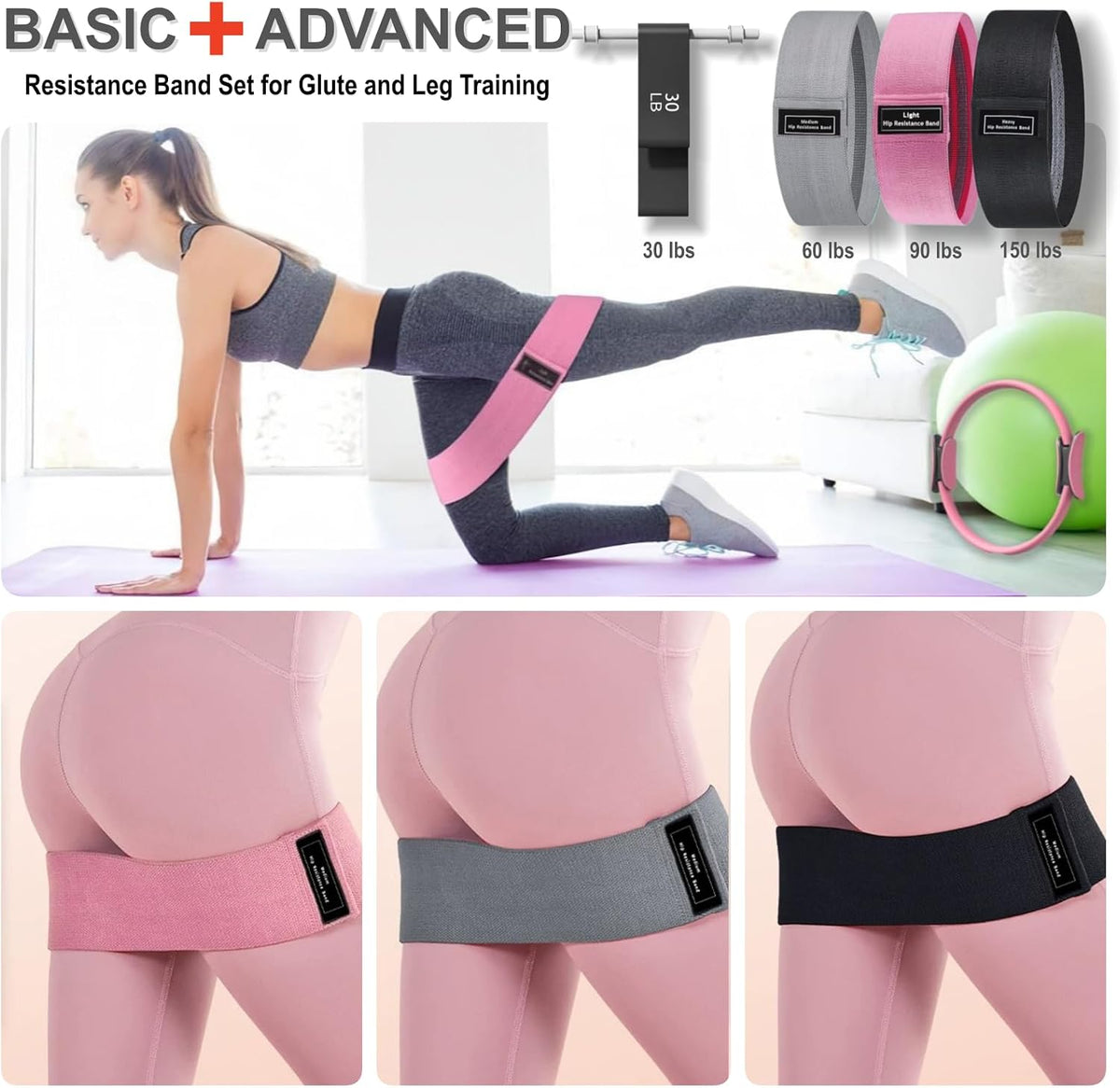 Nuplot Kit esencial de yoga y pilates para mujer, kit de pilates Be...