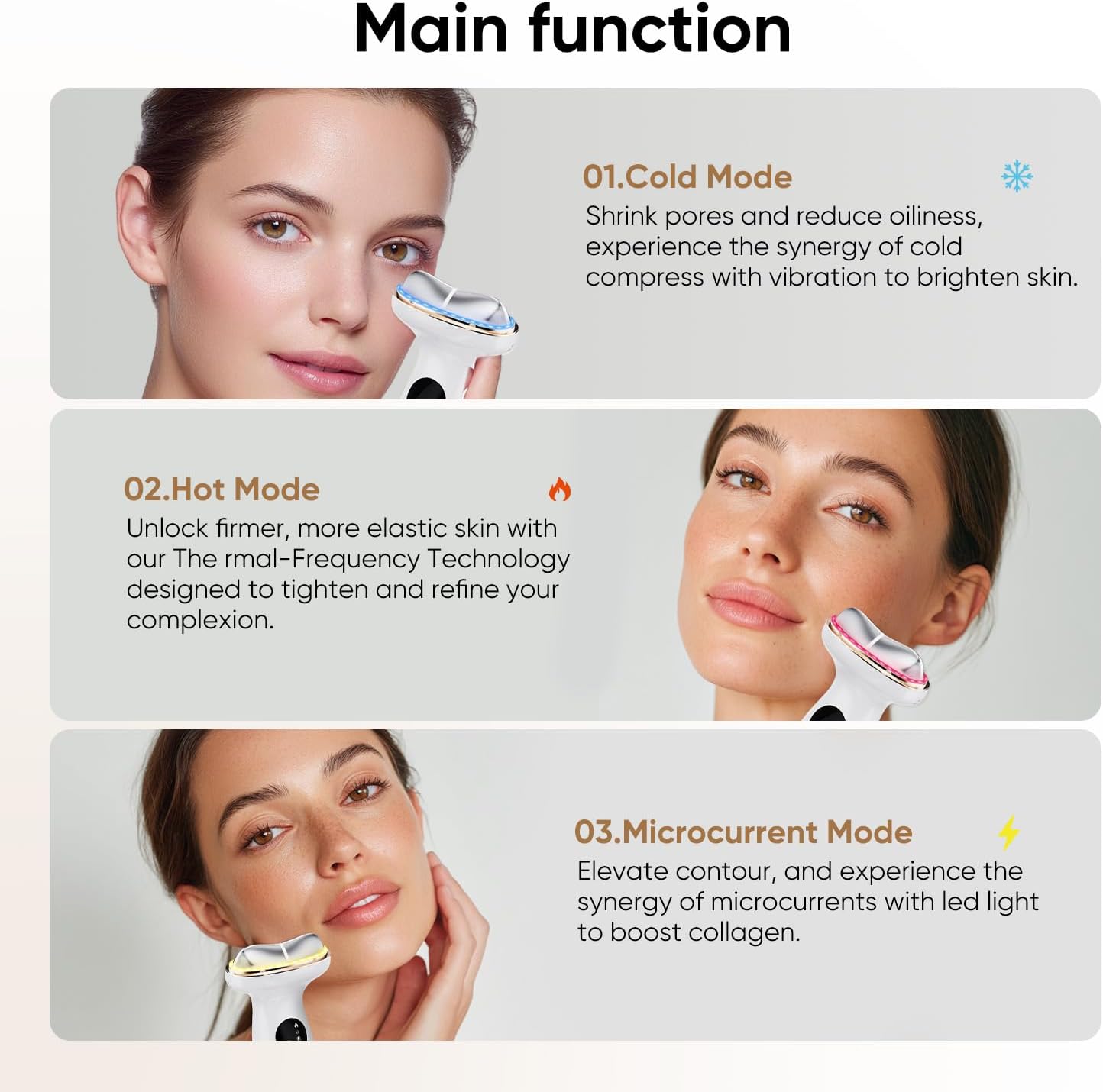 Dispositivo facial de microcorriente con terapia de luz roja \u2013...
