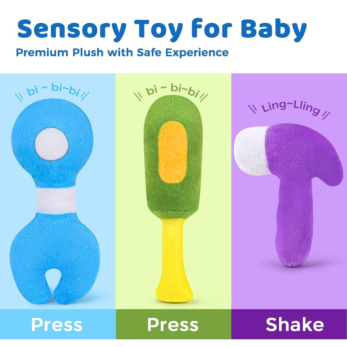 My First Tools Baby Toys Juego de herramientas sensoriales de felpa...