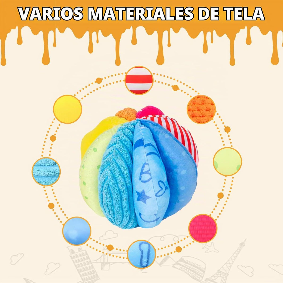 Kit de Juguetes Montessori para Bebés - Espejo, Peekaboo, Rompecabe...