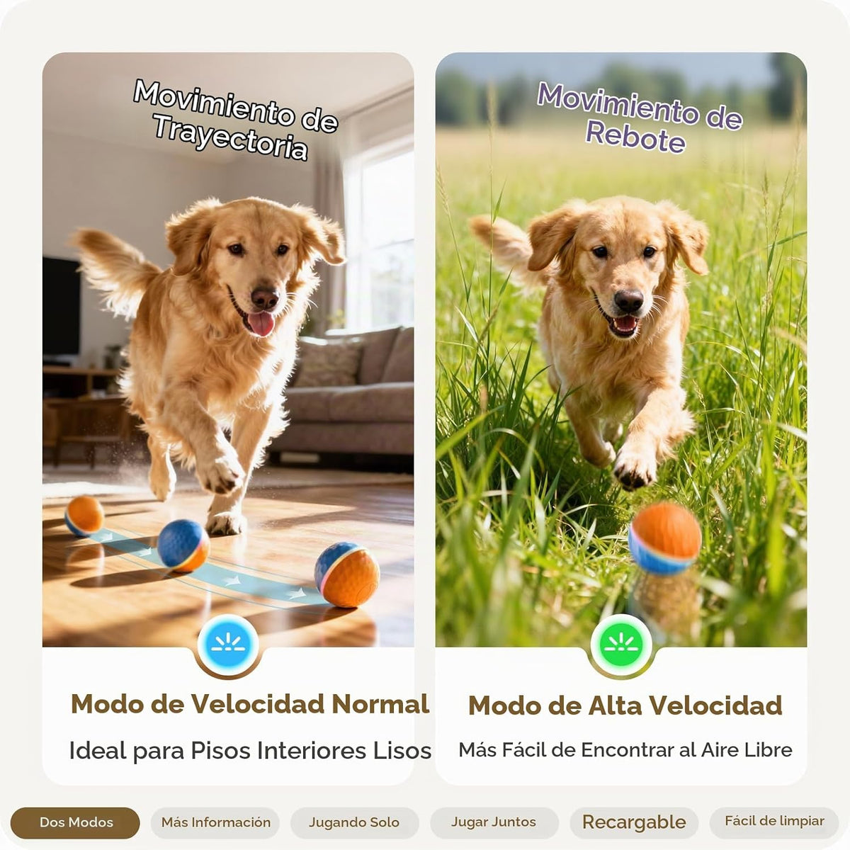 Apasiri Juguetes interactivos para perros: bola de perro temblorosa...