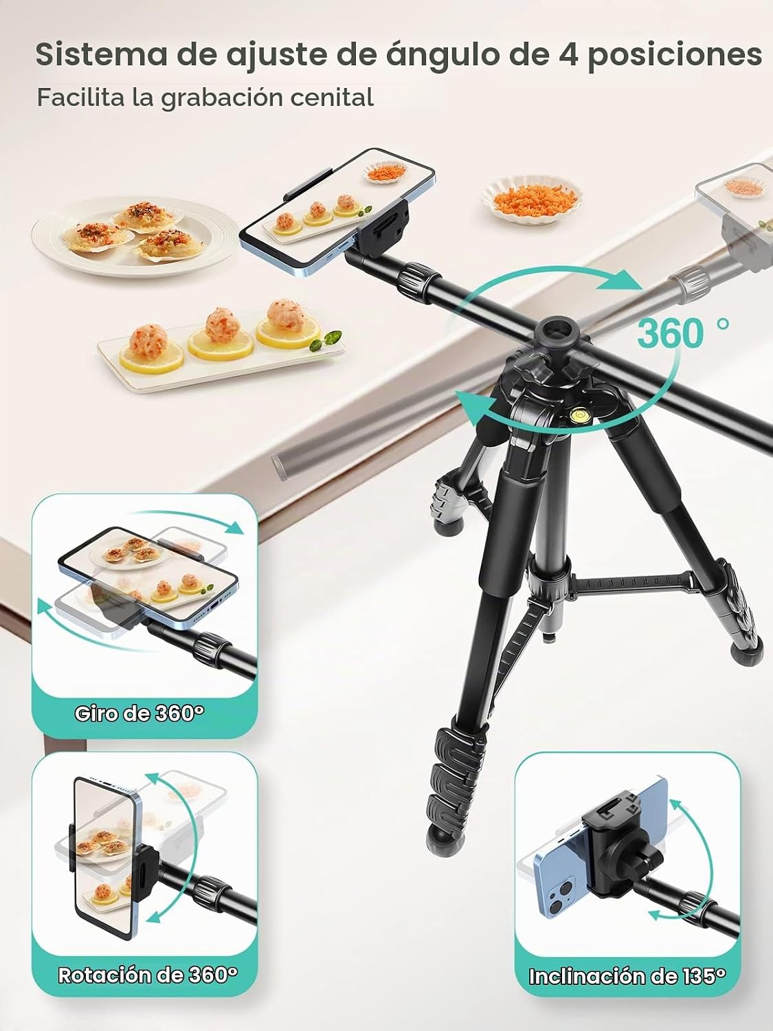 Elitehood Trípode para iPhone para grabación de video aérea [resist...