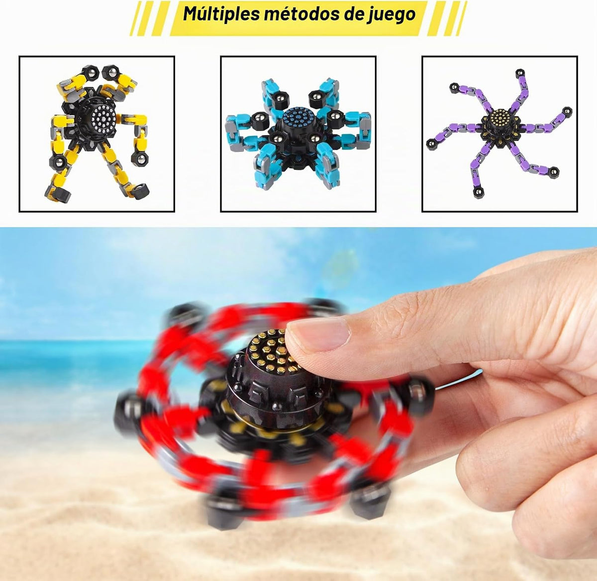 Gokeey Regalos de Calcetín Navideño para Nietos Fidget Spinners Tra...