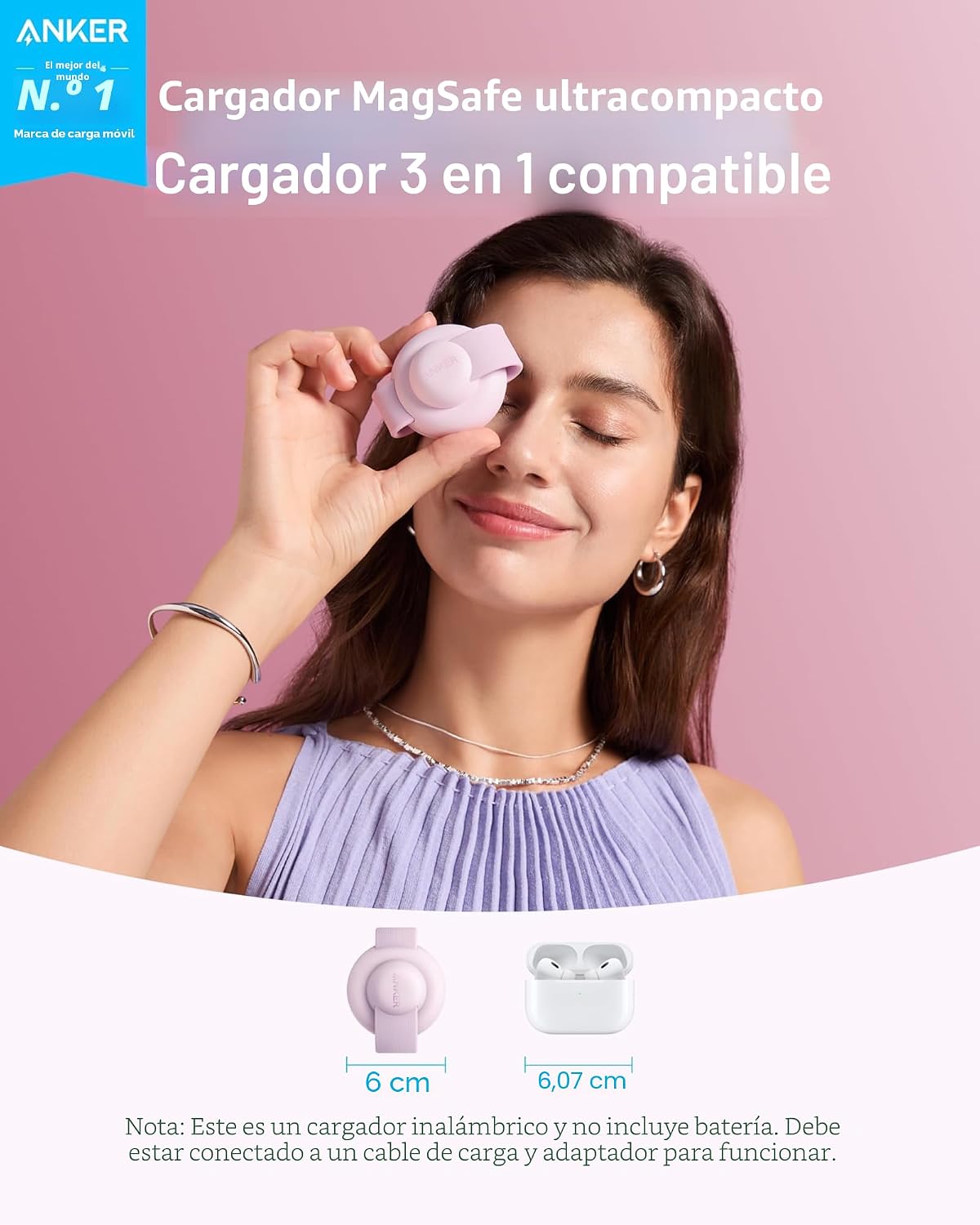 Anker MagSafe Compatible MagGo UFO 3 en 1 Cargador, Estación de Car...