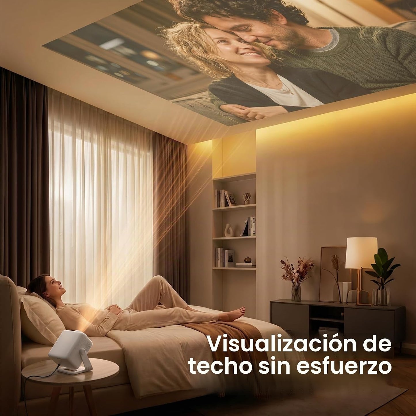 【Google TV y 3500ANSI y 4K】Proyector inteligente con WiFi y Bluetoo...