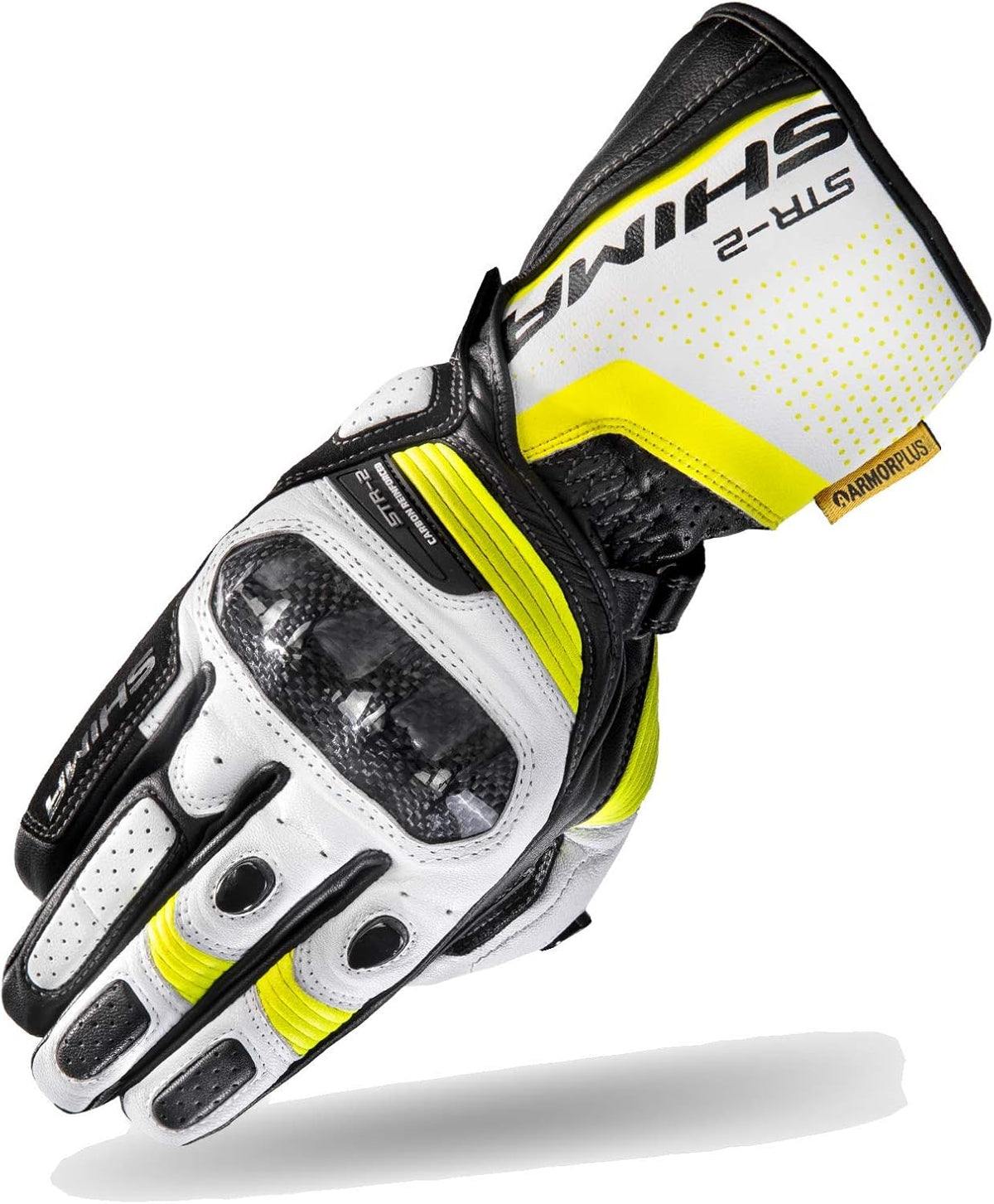Guantes de motociclista SHIMA STR-2 para hombres, de cuero, ventila...