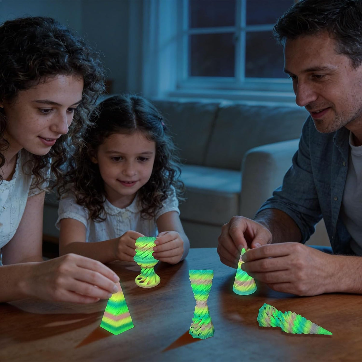Paquete de 12 juguetes para ansiedad en espiral impresos en 3D, sin...