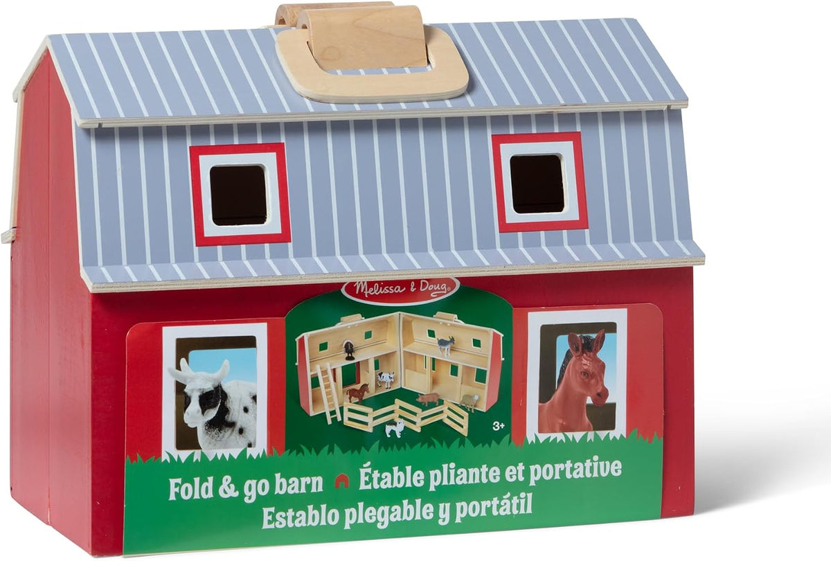 melissa &amp; doug Fold and Go de madera granero, Versión estándar,...
