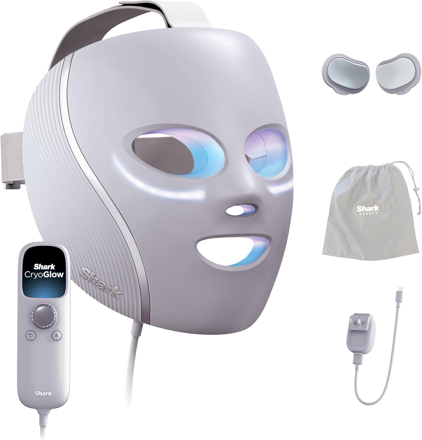 Mascarilla facial LED Shark CryoGlow con enfriamiento debajo de los...