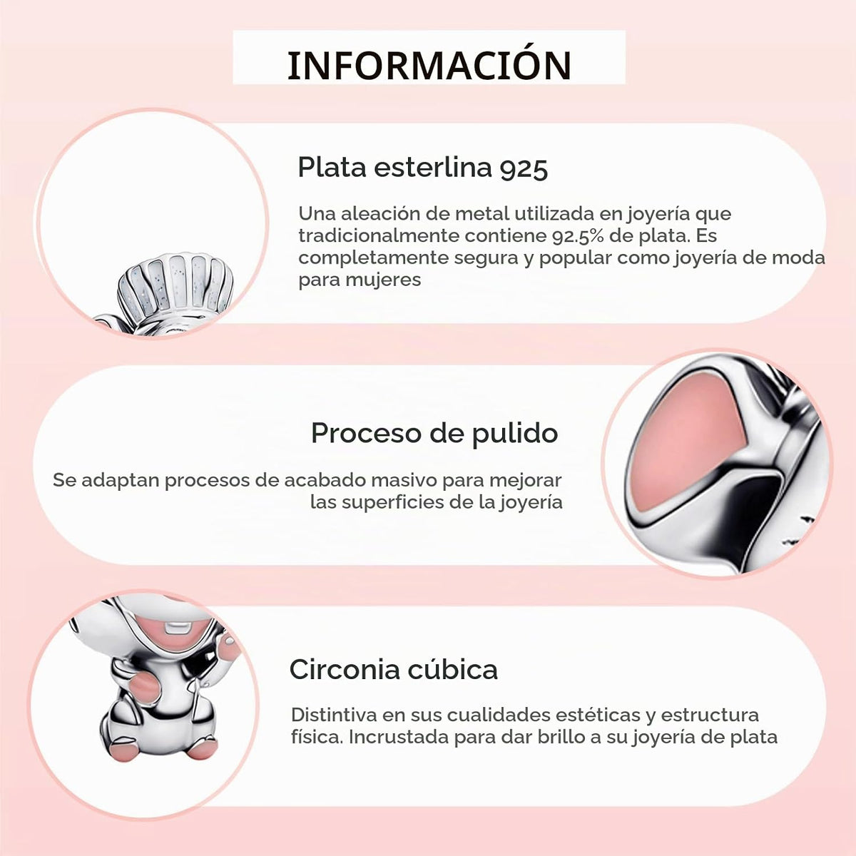 MITSOKU Dijes de plata de ley 925 para pulseras y collares, diseño...