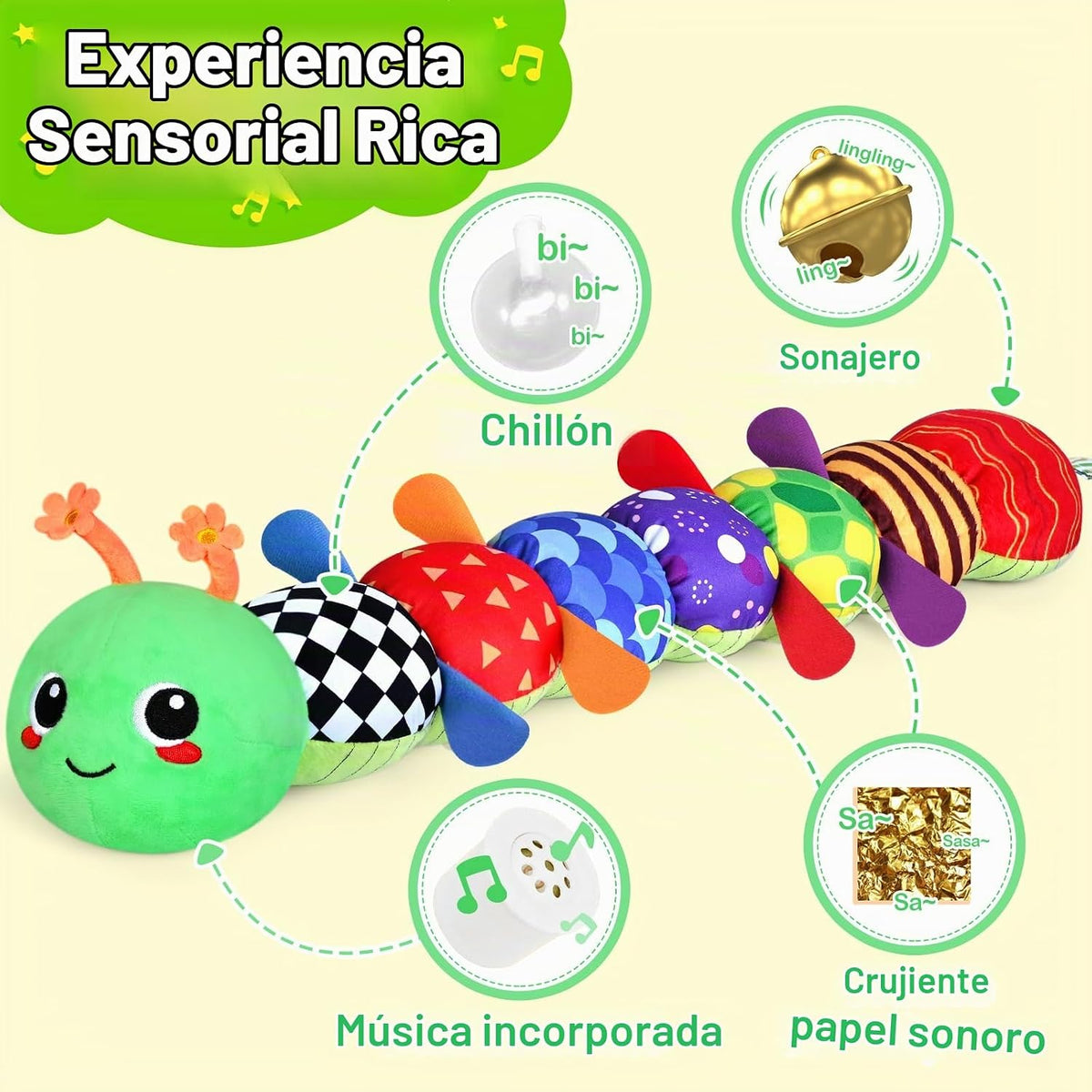 KMUYSL Juguetes para bebés de 0-6 y 6-12 meses, juguete sensorial c...