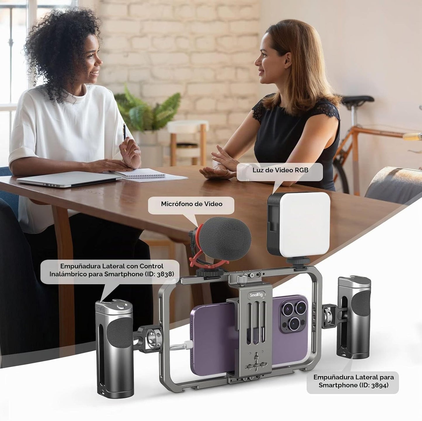 SmallRig Plataforma de video universal para teléfono inteligente pa...