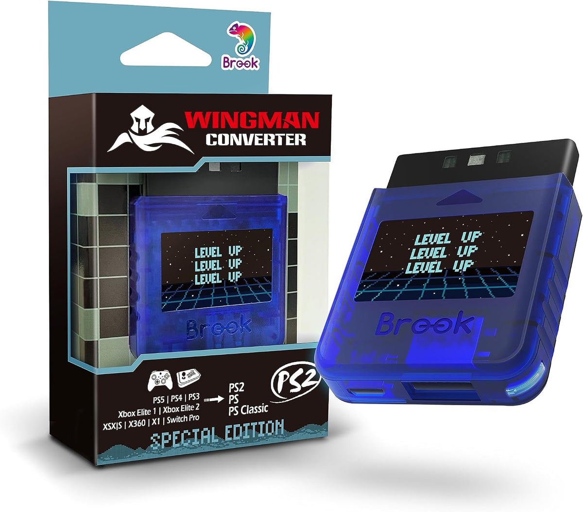 Brook Wingman PS2 Starry Blue Converter - Convertidor especial de c...