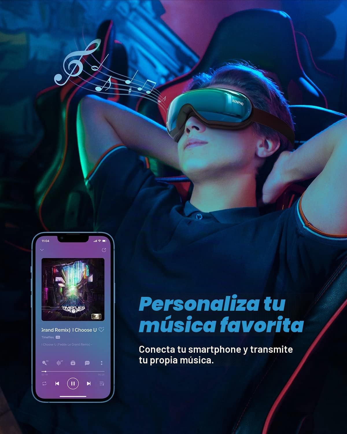 RENPHO Masajeador de ojos con calor, regalos de cumpleaños para muj...