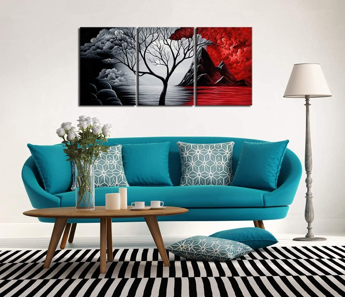 Wieco Art Extra Grande El Árbol de las Nubes Lienzo Giclée Moderno...