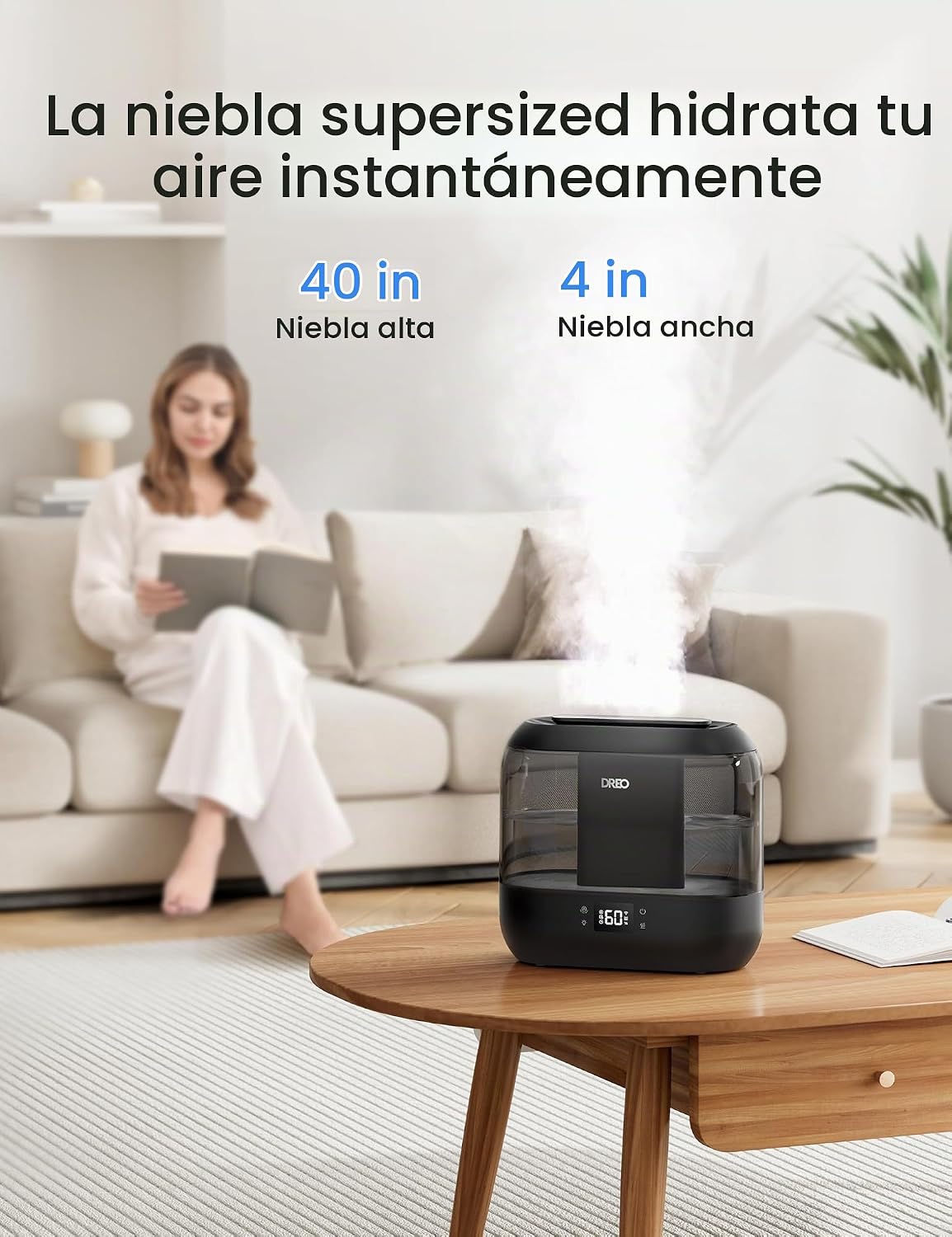 DREO Humidificadores inteligentes para dormitorio, filtro incluido,...