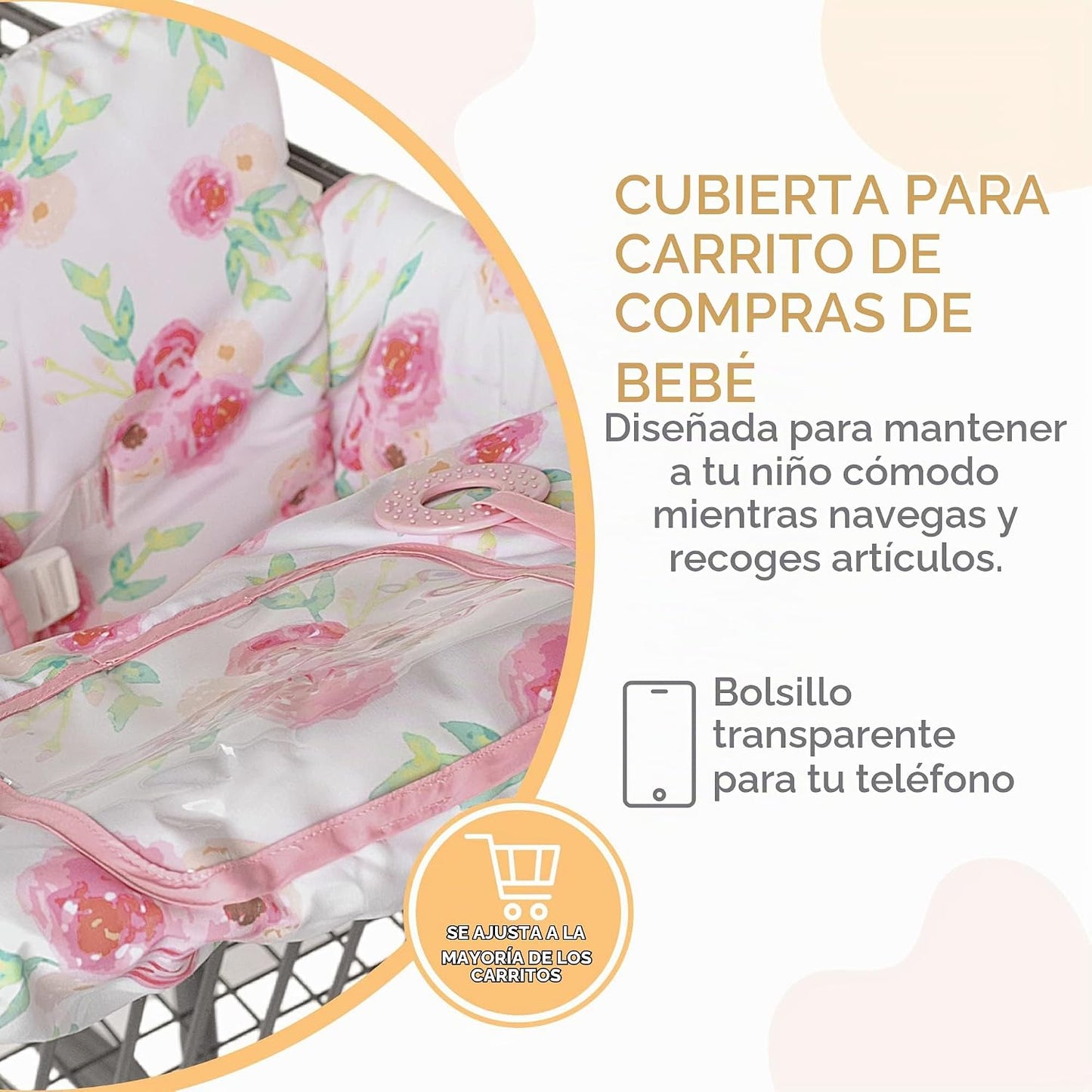 Binxy Baby 2-en-1 Funda cómoda para silla alta y carrito de compras...