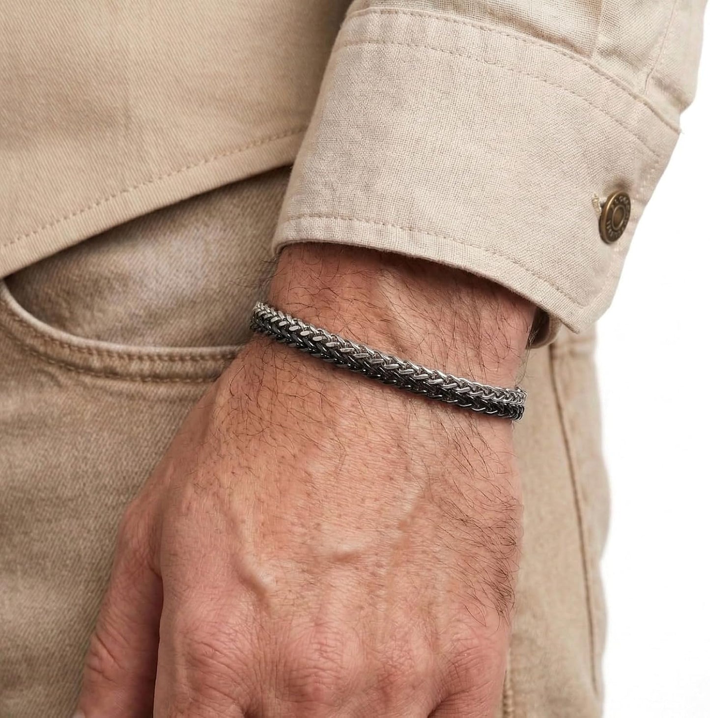 Galis Pulsera Dvir para hombre, acero inoxidable para hombres, puls...