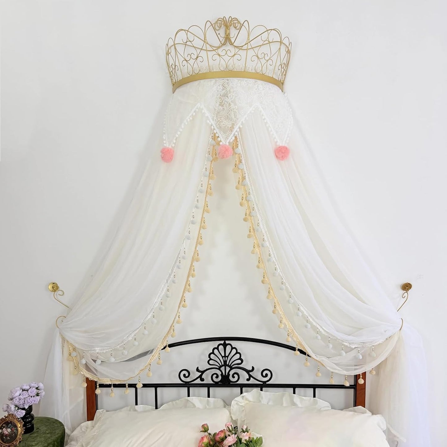 LIANGQIANJIN Toldo de cama para niñas, un toldo de cama de princesa...
