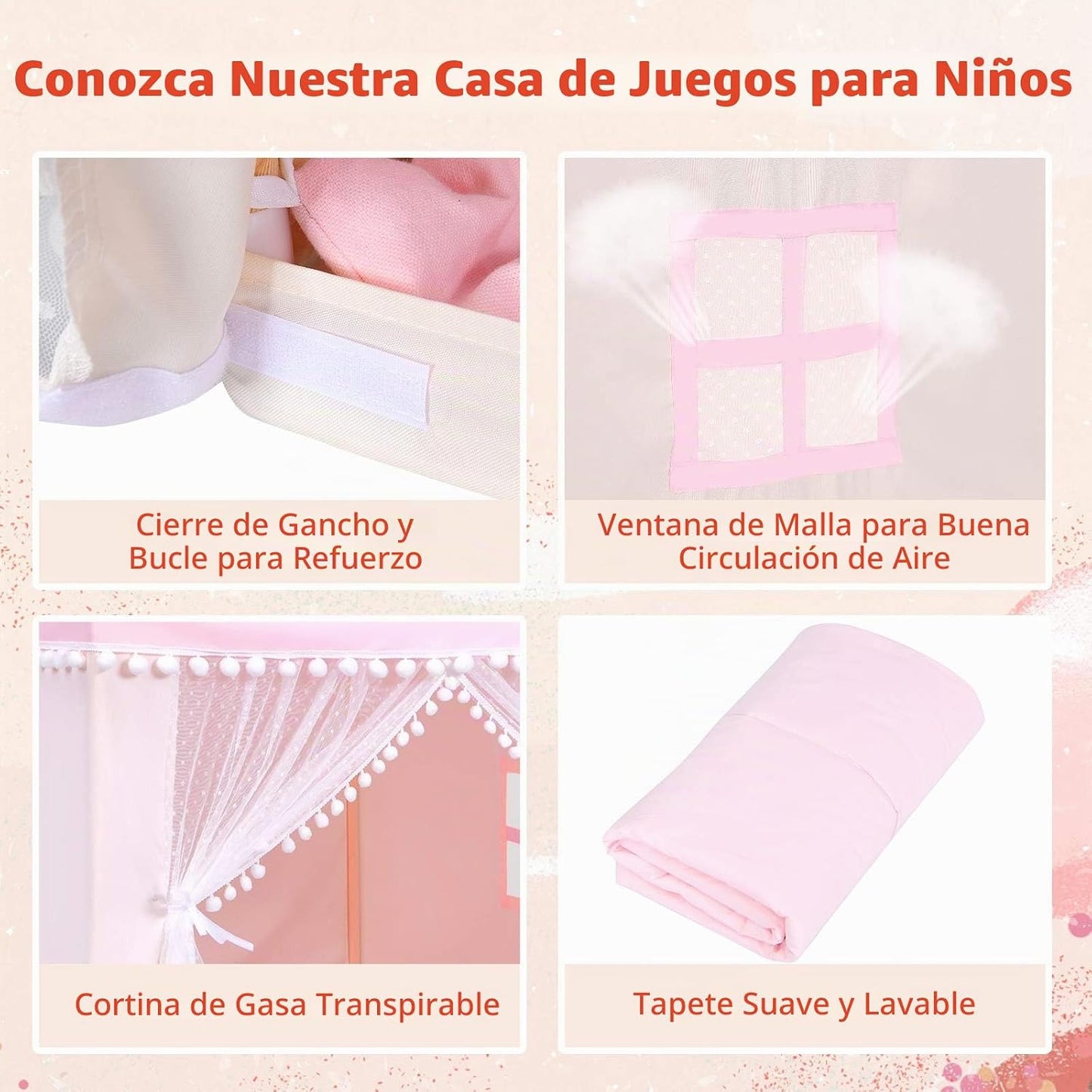 Costzon Tienda de campaña para niños, casa de juegos grande con alf...