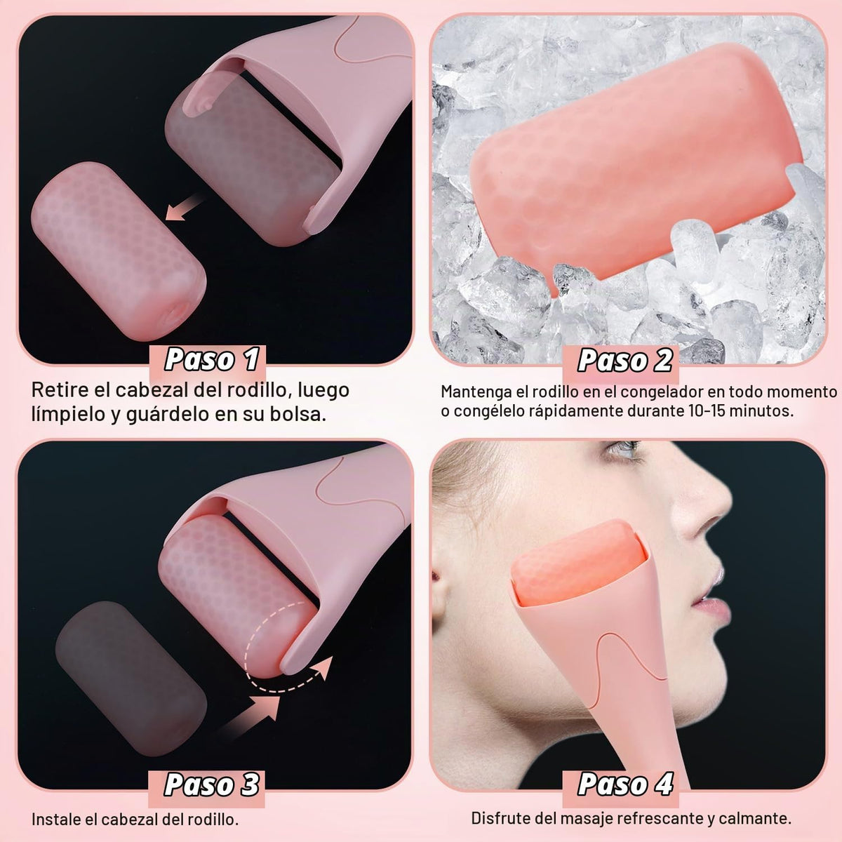 Fronnor Rodillo de hielo para la cara, ojos, idea de regalo para mu...