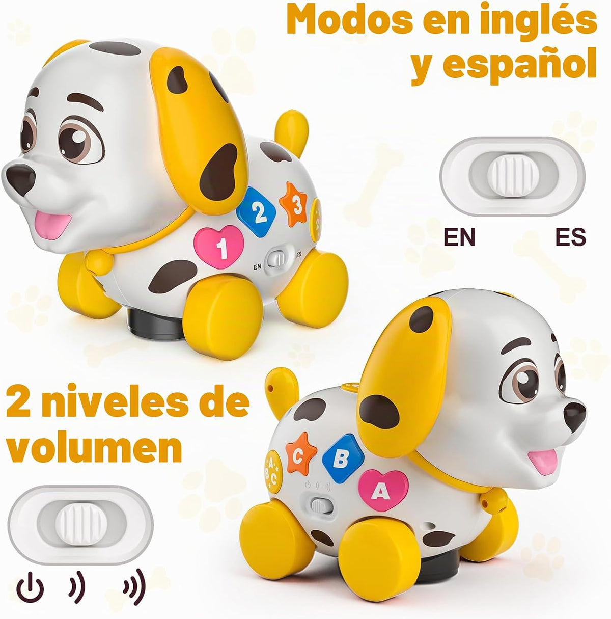 Juguetes musicales de cachorro para niña o niño de 1 año, juguete p...