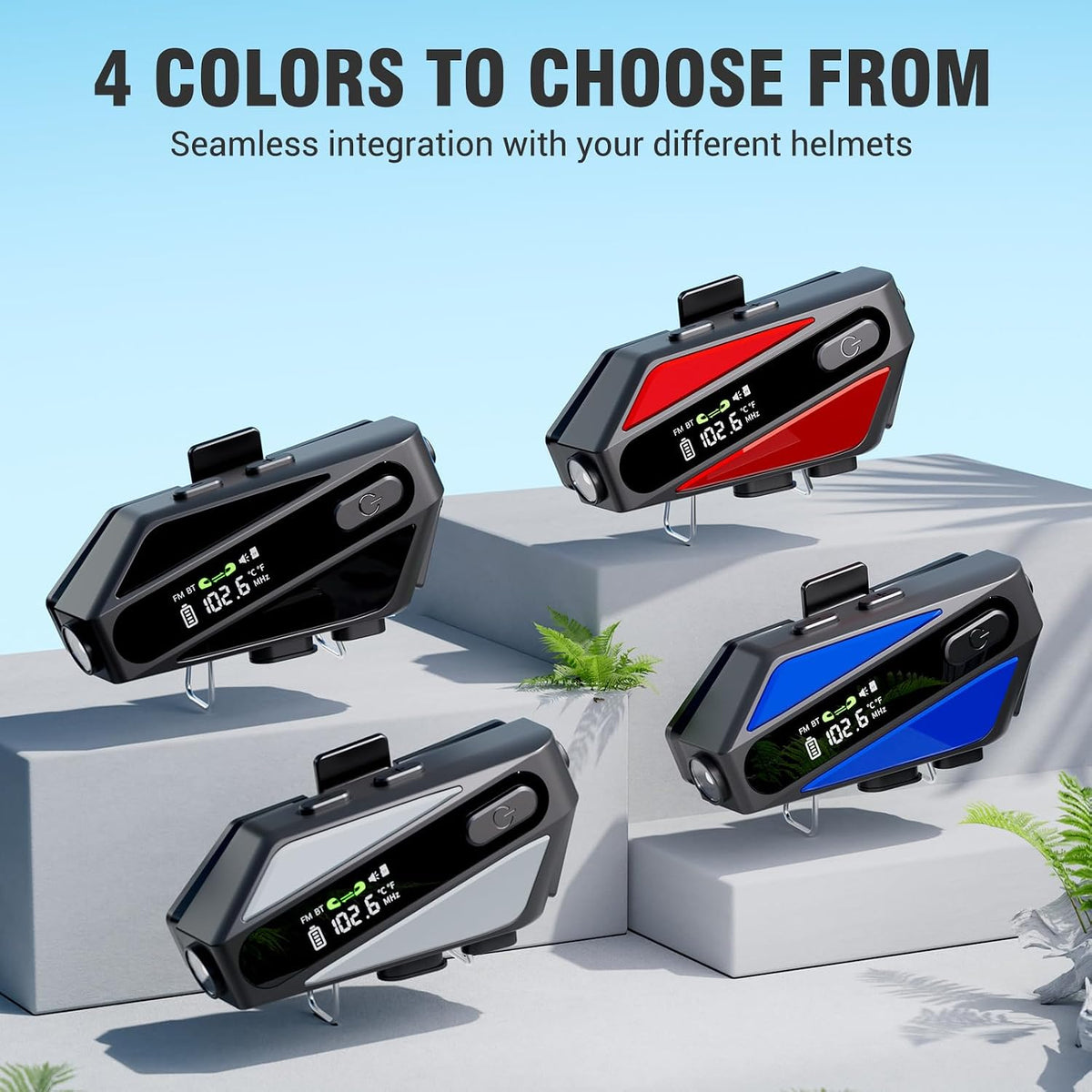 Auriculares Bluetooth para casco de motocicleta, altavoces de casco...