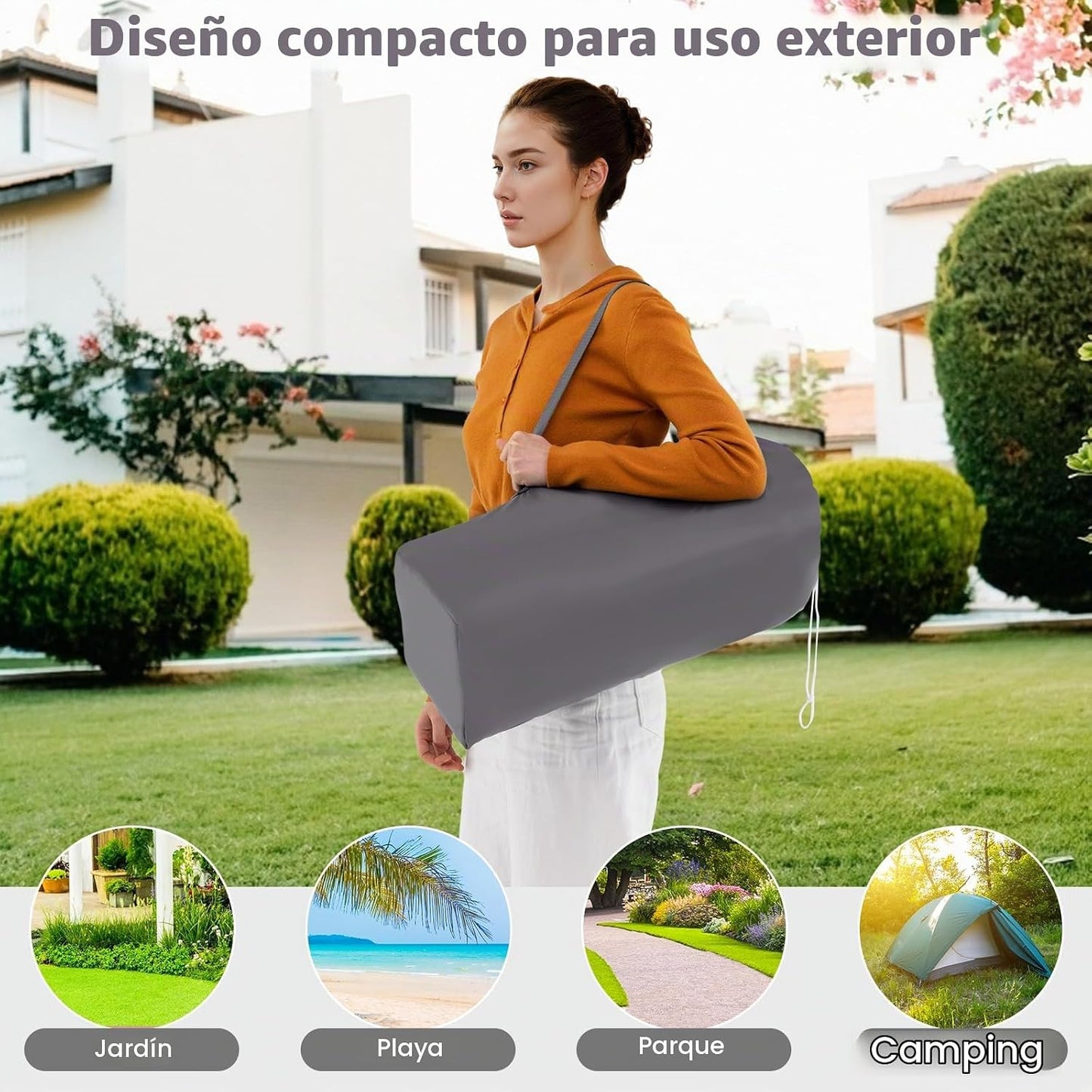INFANS Silla alta para bebé, silla alta plegable portátil para bebé...